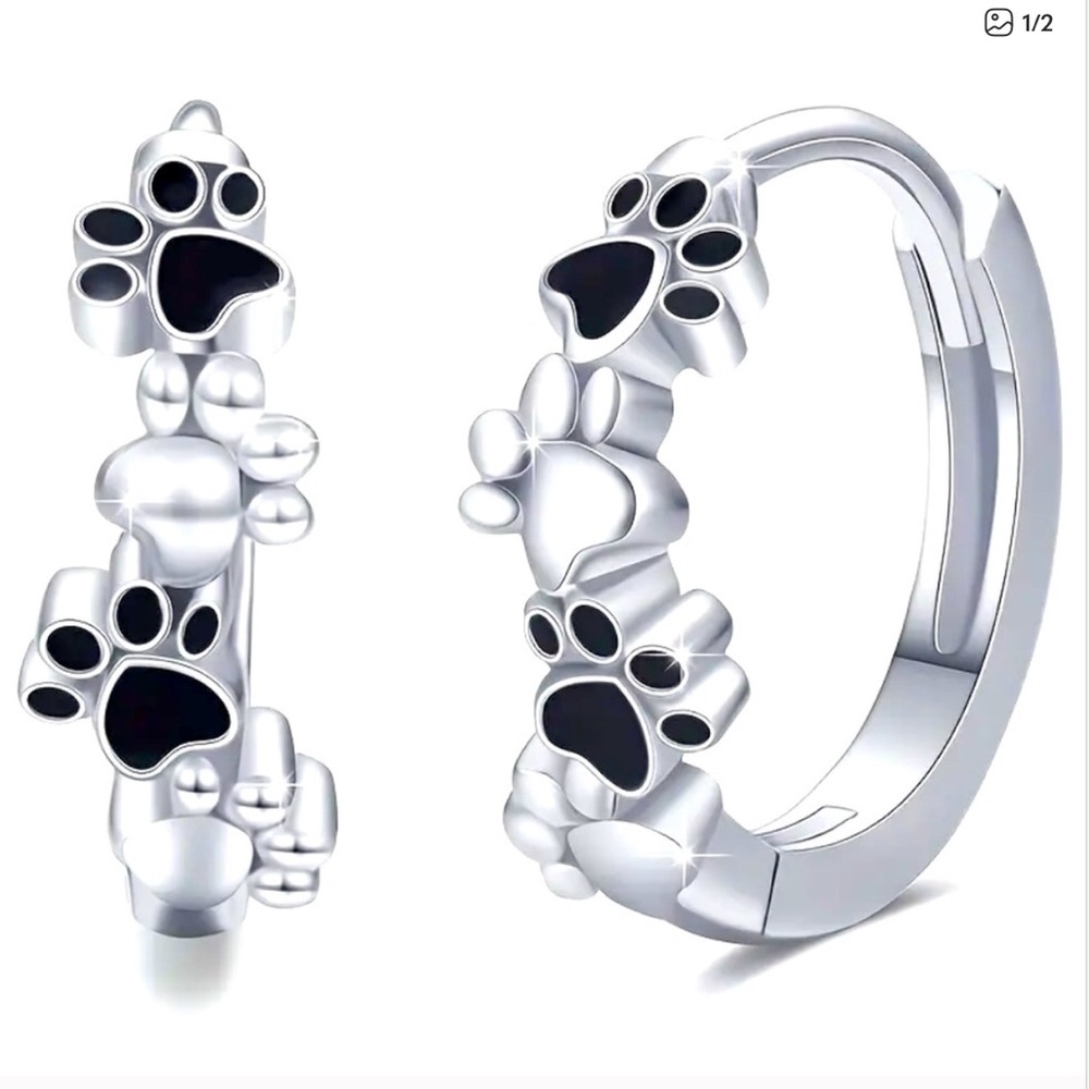 Pet Paw Loop Earrings